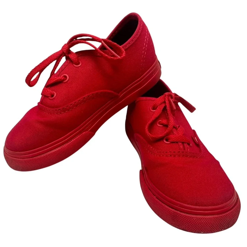 Vans Off‎ the Wall Authentic True Red/Black Toddler Baby Shoes Size 9 Rare